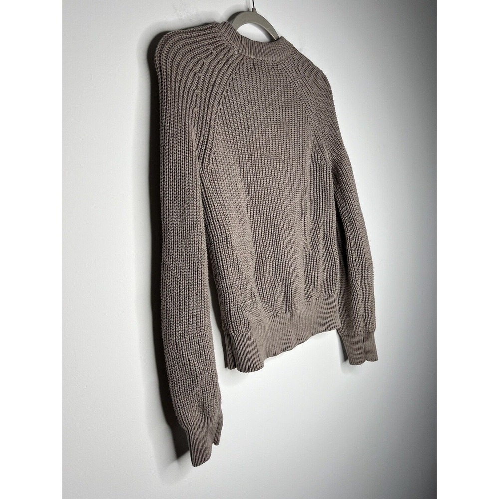 Evereve Sweater Womens XS Tan Pullover Chunky Knit Crew Neck Minimalist Casual - Picture 15 of 16